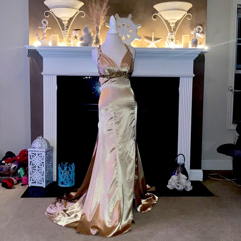 Absolutely positively gorgeous gold gown